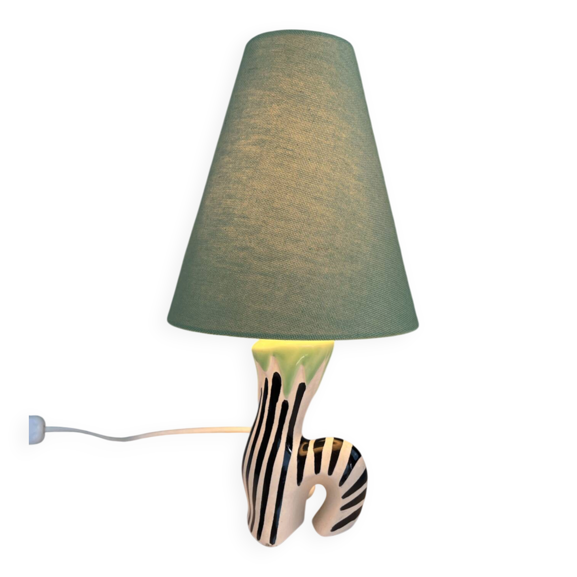 Vintage zebra lamp