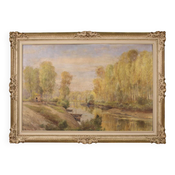 A. Corradi, Landscape, 1950, Oil on Panel, Framed