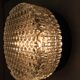 Vintage wall lamp from the 70s in molded glass