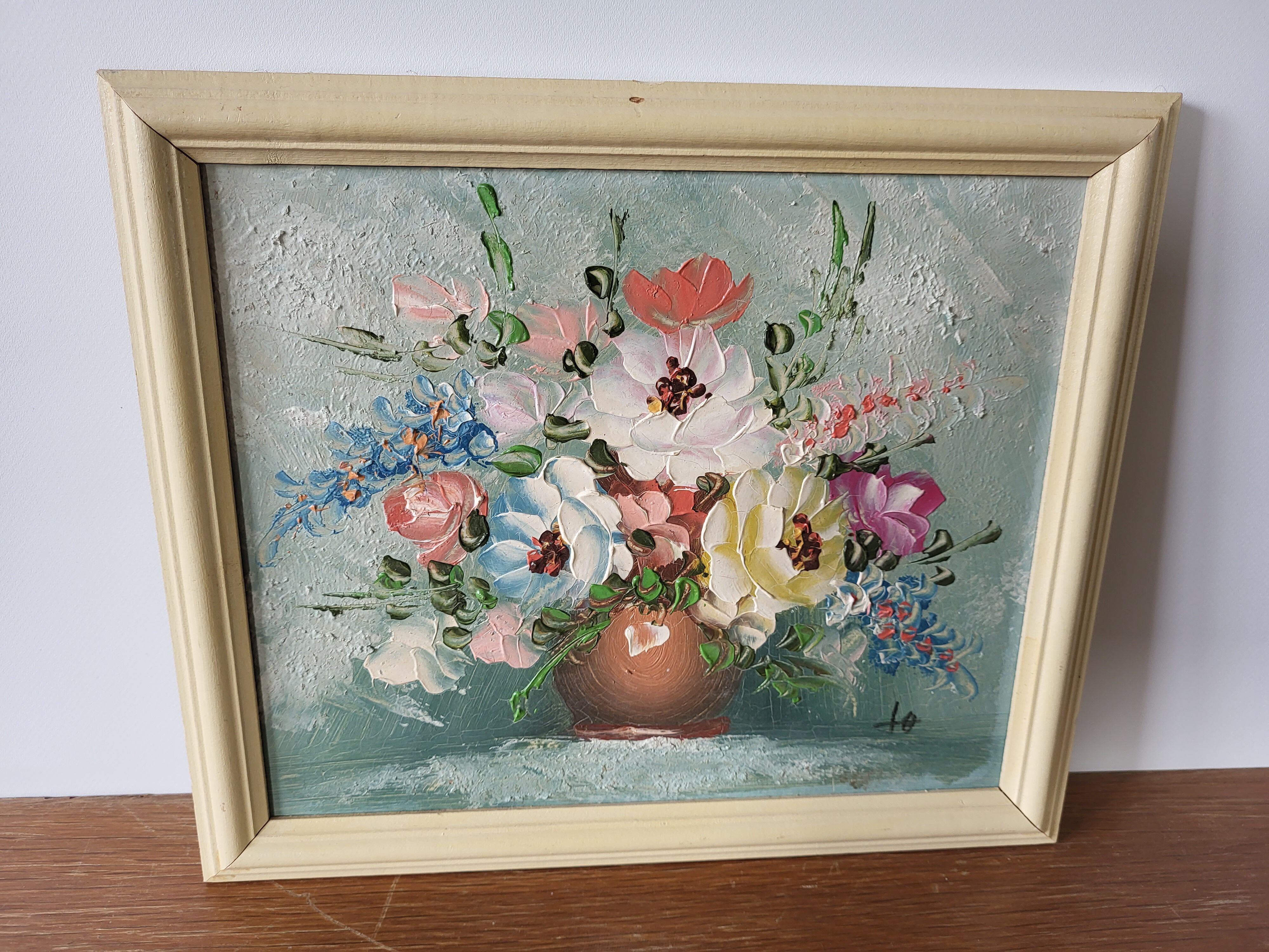 Oil painting on canvas - spring bouquet