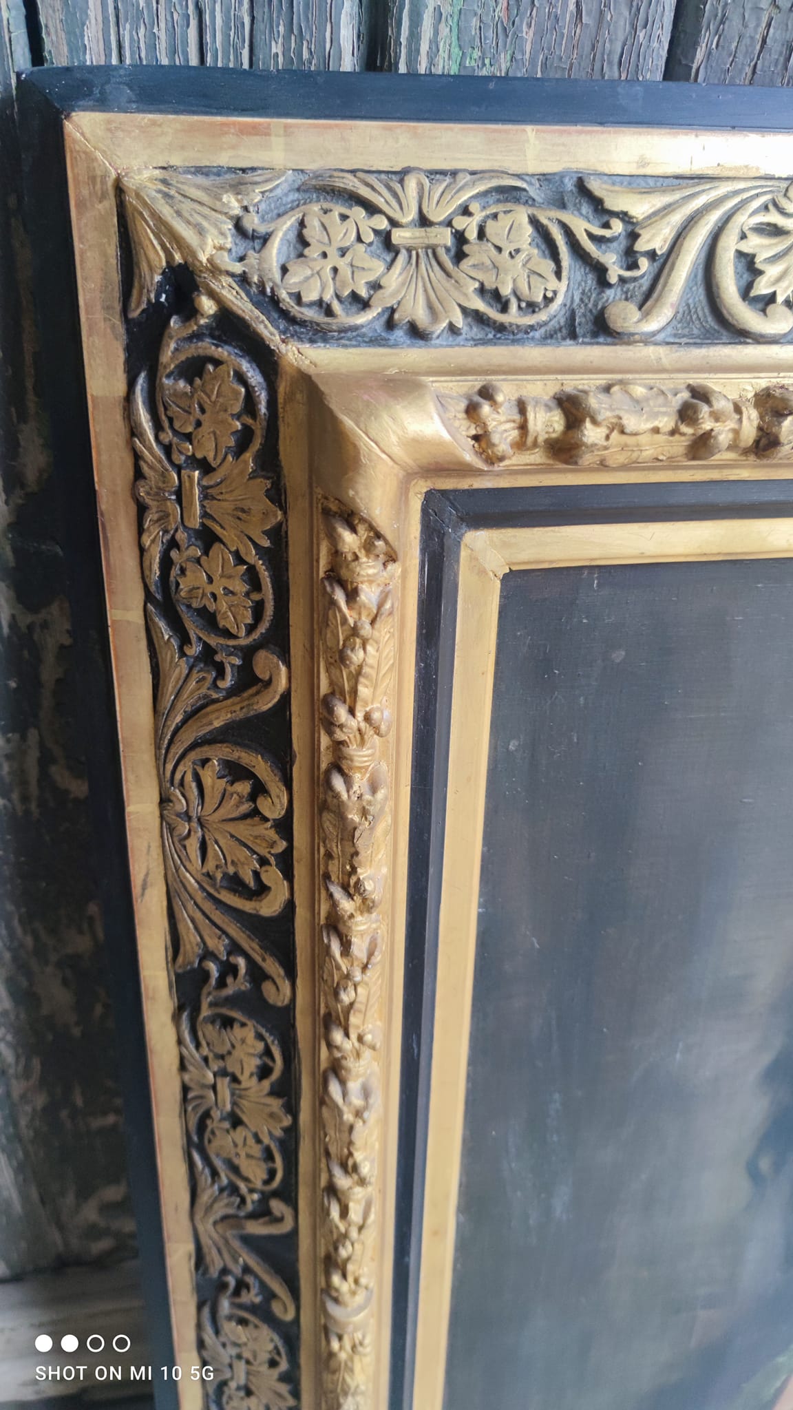 Oil painting on canvas with its beautiful original frame by Fernande Hortense Cécile de Mertens