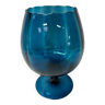 Vase verrerie italienne bleu canard