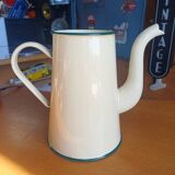 Vintage enamelled tin coffee pot / jug