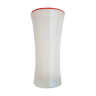 Frosted glass vase and red edge
