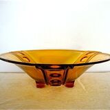Large serving dish or amber-coloured compotier