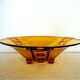 Large serving dish or amber-coloured compotier