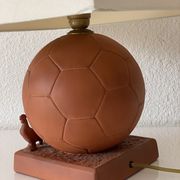 Football lamp and terracotta rooster from the 80s