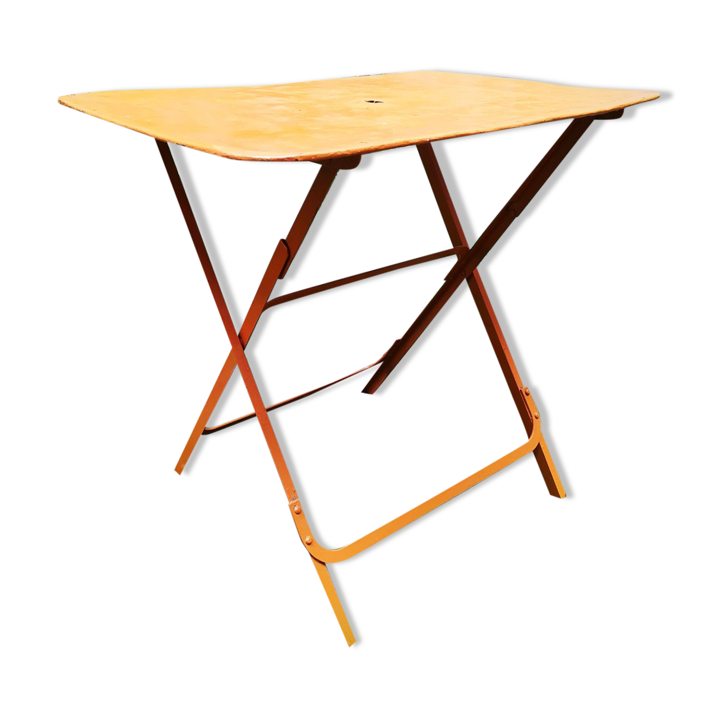 Metal folding garden table