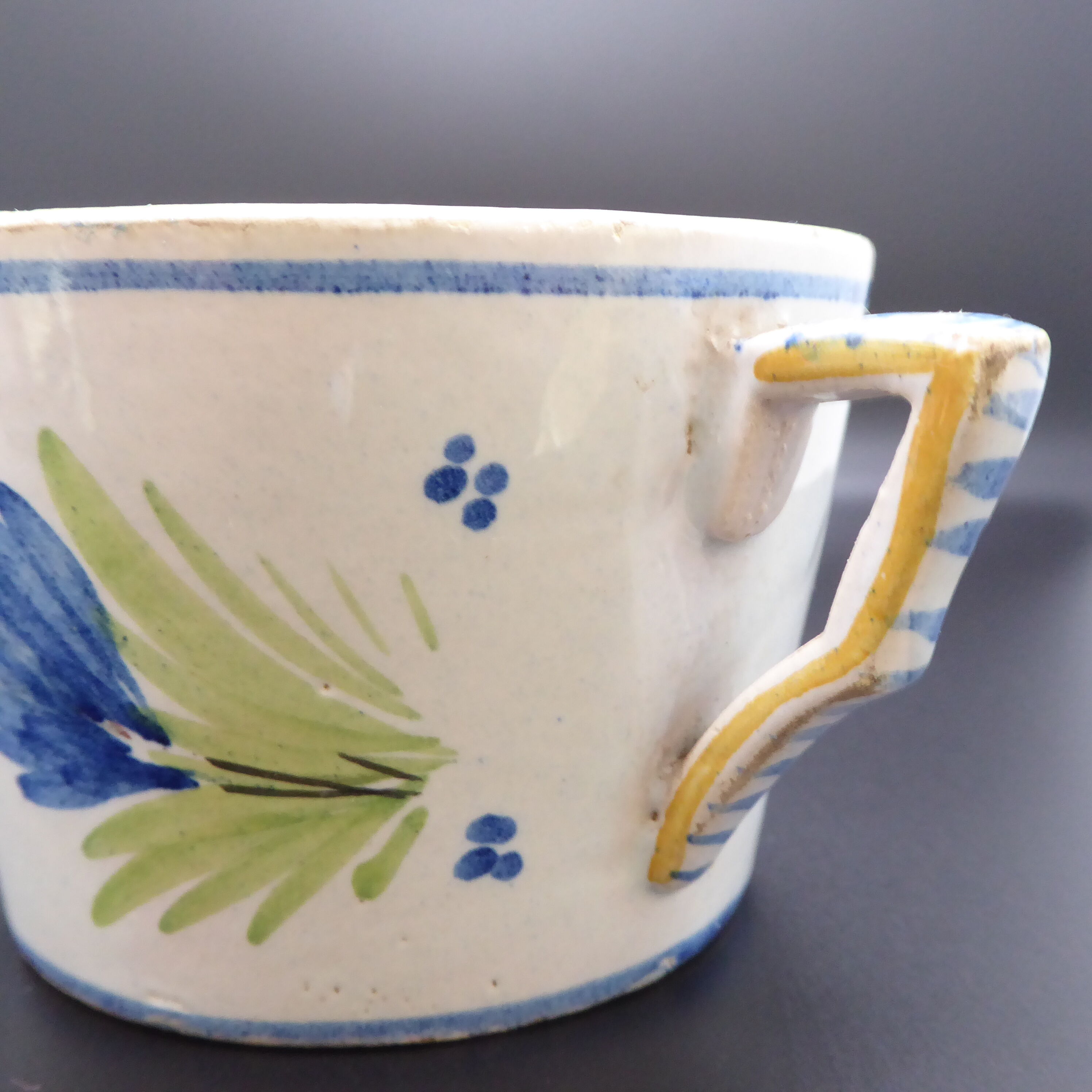 Quimper earthenware cup