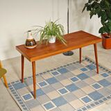 Side table compass legs Czechoslovakia Dievozpracujici mahogany