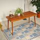 Table d'appoint pieds compas Tchécoslovaquie Dievozpracujici  acajou