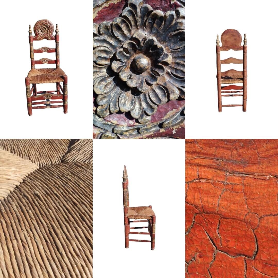 Polychrome throne