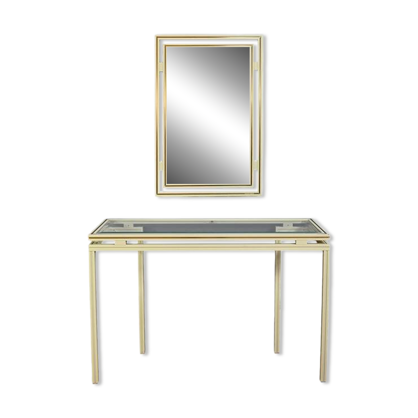 Ensemble Miroir & Console, signés Pierre Vandel – 1970