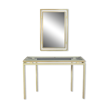 Ensemble Miroir & Console, signés Pierre Vandel – 1970
