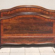 Solid walnut bed with very old walnut burl.