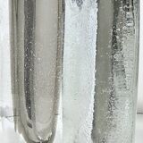 Transparent and Grey Sommerso Murano Glass Vase by Hora P