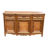 Louis XV buffet from the 19th century in solid oak wood.
