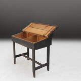 Swedish desk 19th century in black original paint