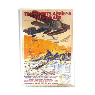 Air France Poster - Transports Aérienne Guyanais