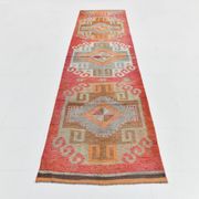 3x12 Super Soft Multicolor Vintage Runner Rug, 91x355Cm
