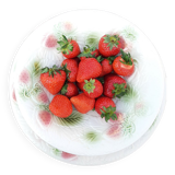 Assiette à fraises et égouttoir barbotine Salins