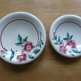 Set of 2 round serving dishes with round cap Sarreguemines model Monceau