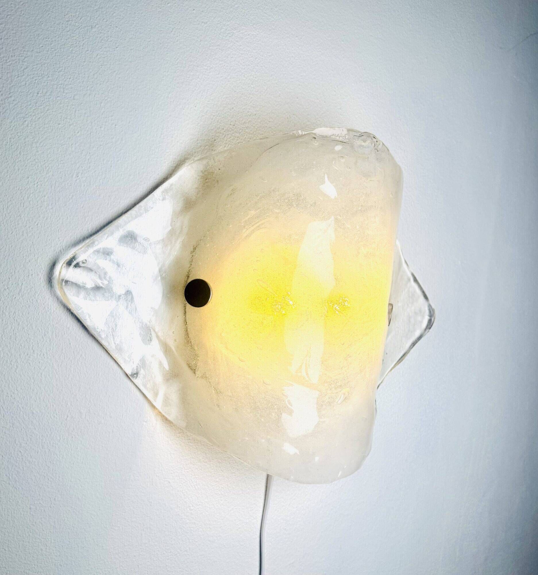 Model 4636/2 Ice Glass Wall Lamp By Carlo Nason For Franken Kg, Germany 1970S