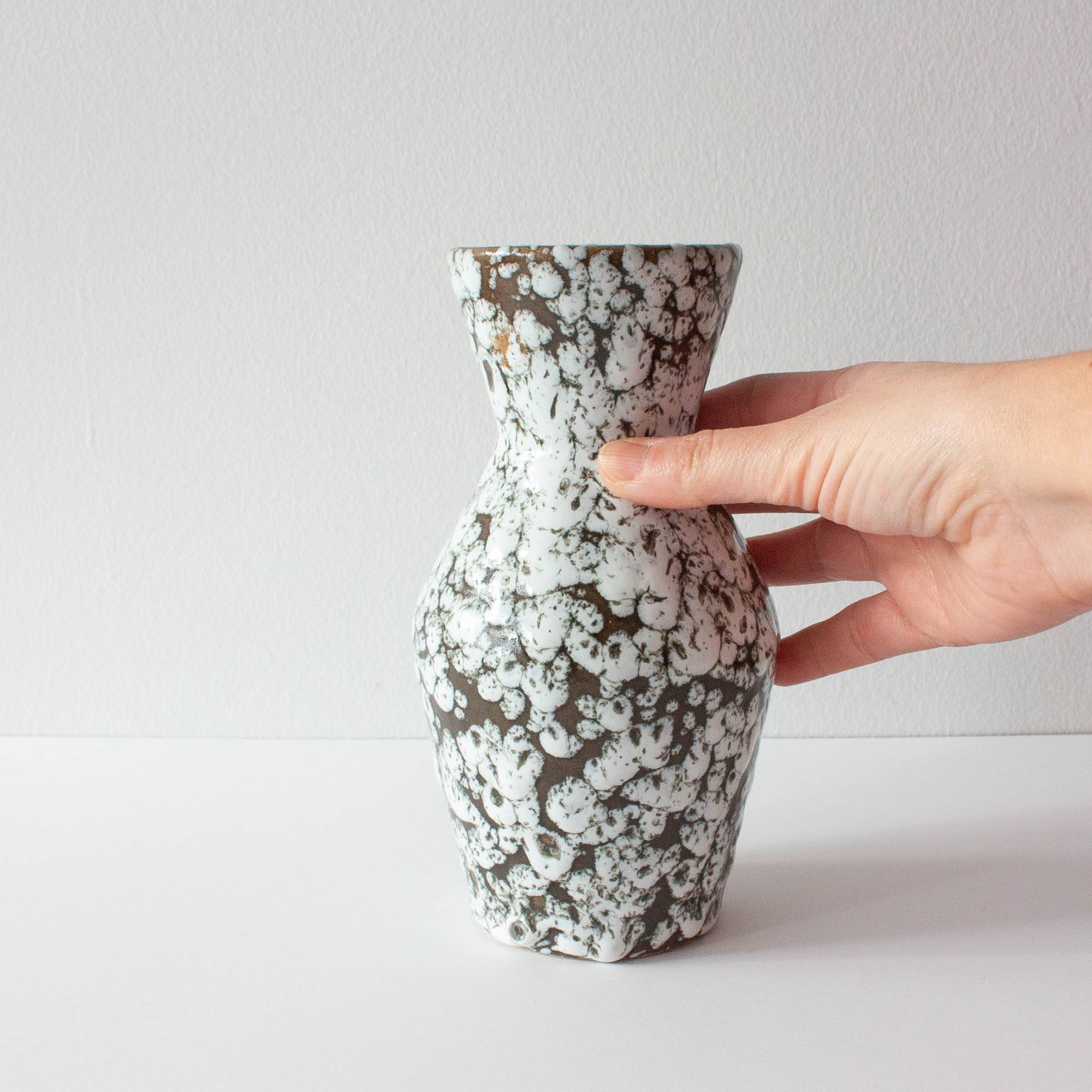 Scheurich Vase 523-18 Ceramic Fat Lava, 1960's