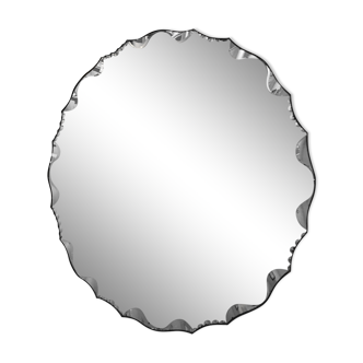 Beveled round mirror, 50 cm