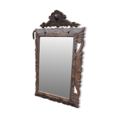 Ancien miroir en bois sculpté style Henri II