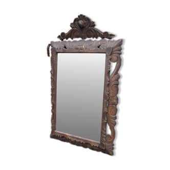 Ancien miroir en bois sculpté style Henri II