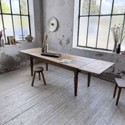 Solid oak farmhouse table with extensions (190-280cm) 1950