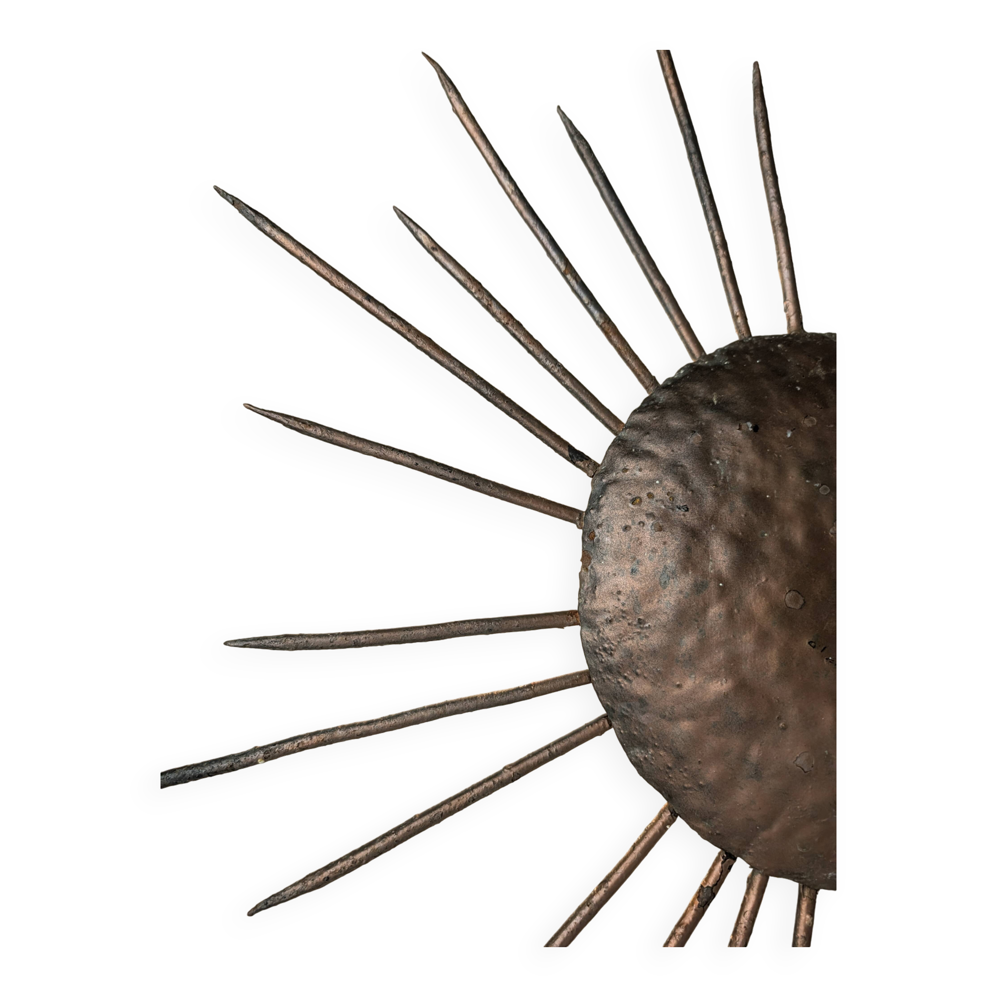 Sunburst Ceiling Lamp in Iron, 1950s