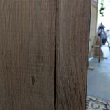 Small raw wood sideboard