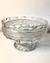 Cut and engraved crystal footed bowl, floral decoration – classic style / centrepiece - 20th century