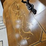 Scrétaire commode galbé marqueté