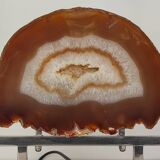 Agate and chrome lamp