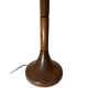 Lampe de table d’abat-jour de champignon en fausse toile de bambou, années 1960