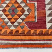 Vintage Burgundy Persian Kilim Runner Rug,, 98x235Cm