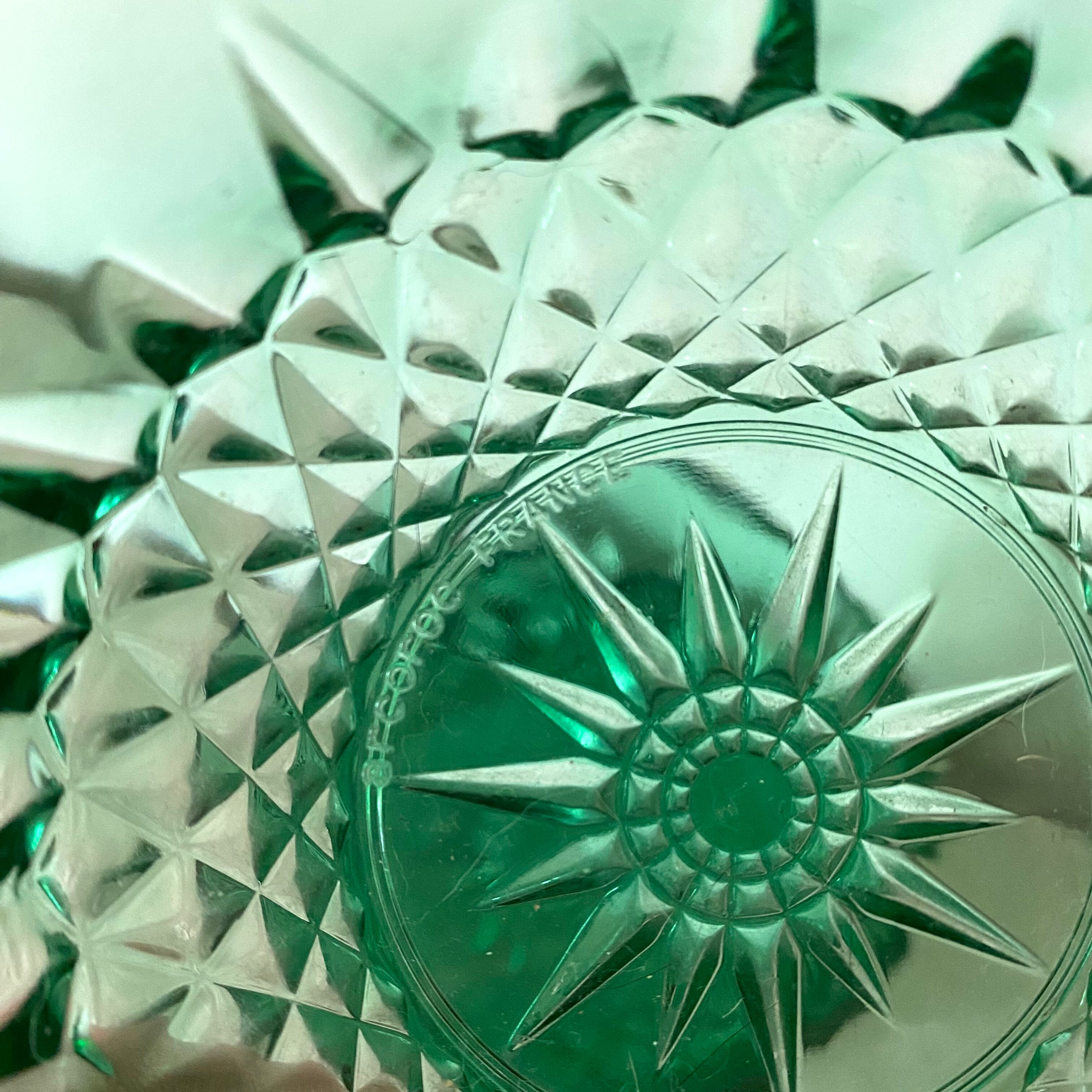 Vintage glass raviers arcoroc