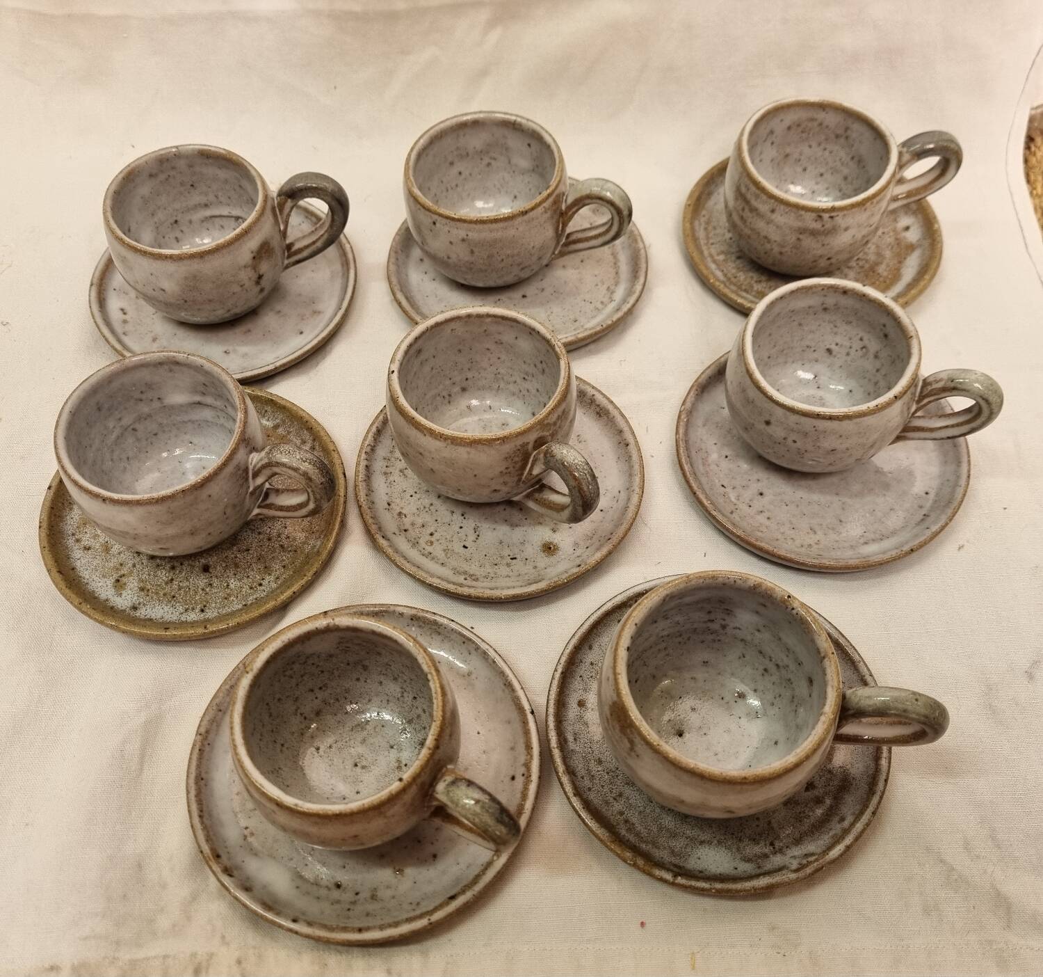 8 cup stoneware tea set from 1980