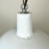 Industrial White Enamel Pendant Lamp from EMAX, 1960s