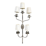 Grande applique murale chandelier métal 1950