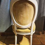 Set of two modern Louis XVI style medallion chairs
