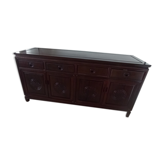 “Longevity” style Chinese rosewood sideboard