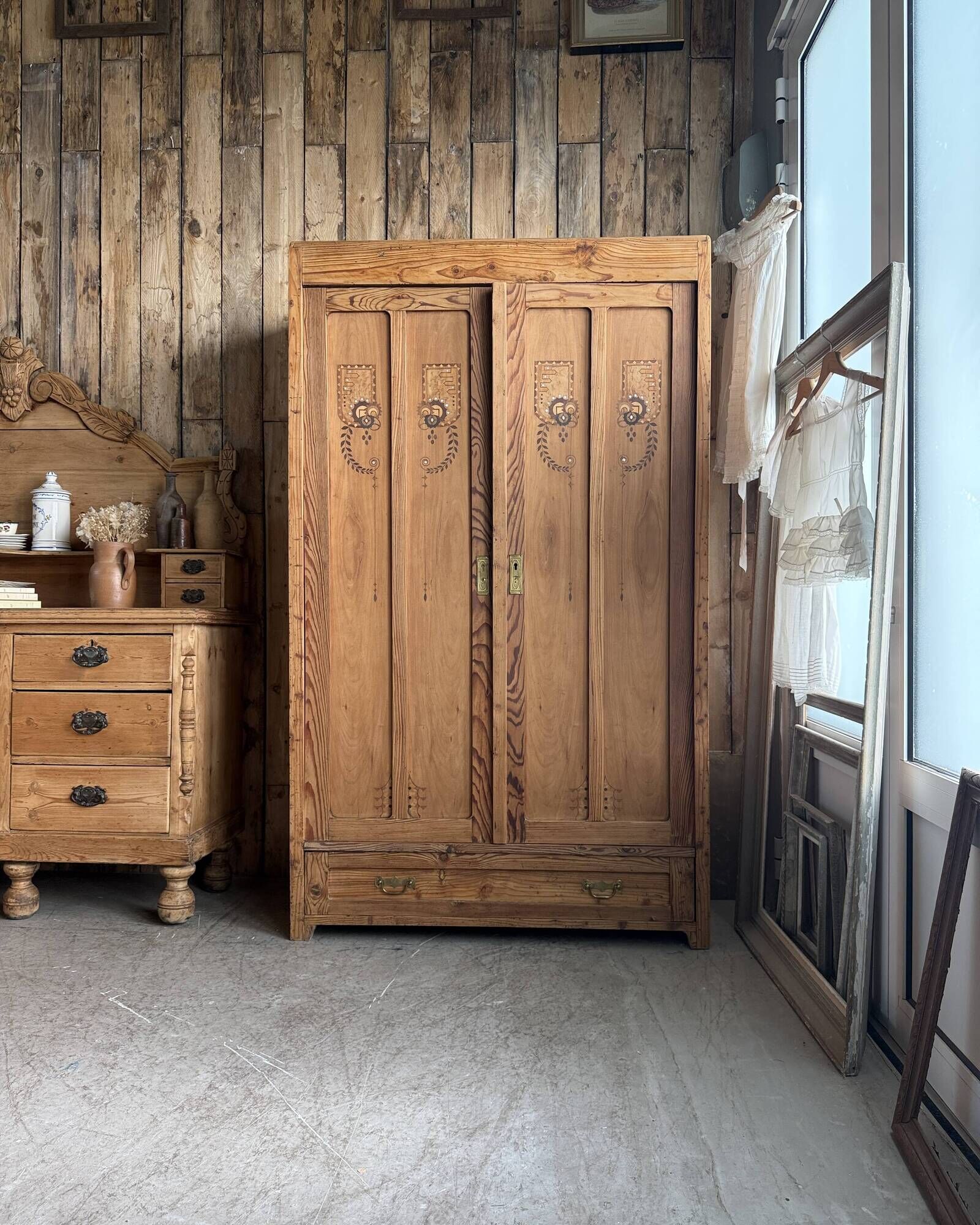 Czech Art Nouveau wardrobe