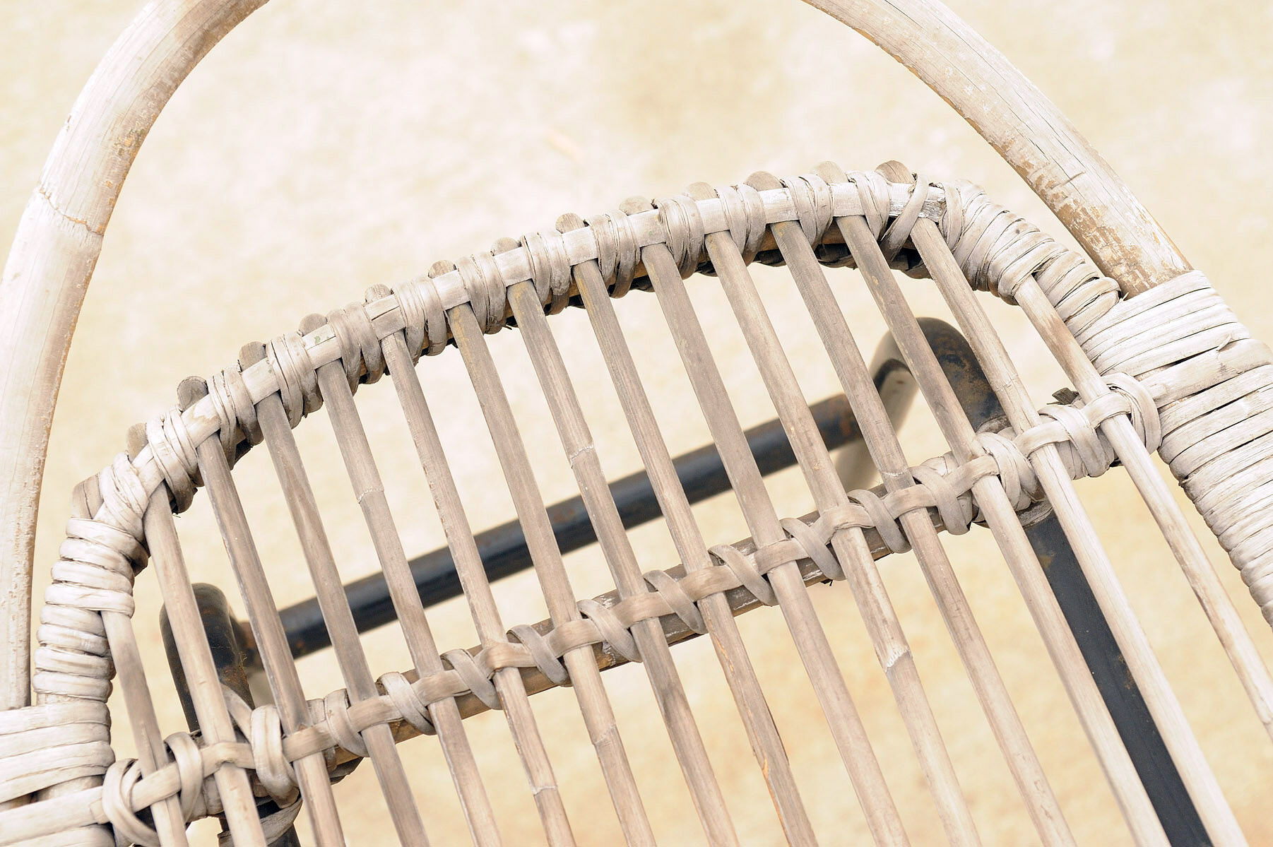 Mid century rattan stool by Alan Fuchs for Uluv 1960´s Czechoslovakia