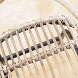 Mid century rattan stool by Alan Fuchs for Uluv 1960´s Czechoslovakia