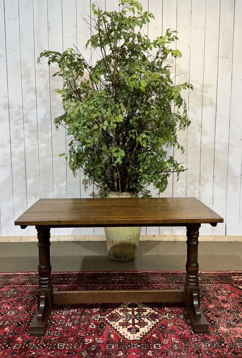 English bistro table in ash and beech from the 1970s.