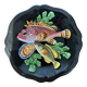 Palissy Vallauris majolica wall plate circa 1950